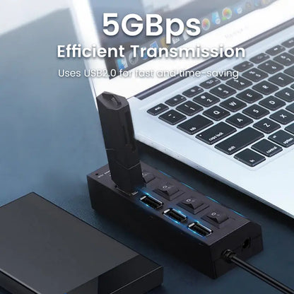 Hub répartiteur multi USB 2.0 avec commutateur