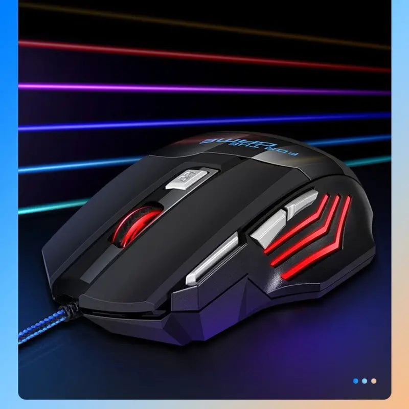 Souris de jeu ergonomique rétroéclairée RVB