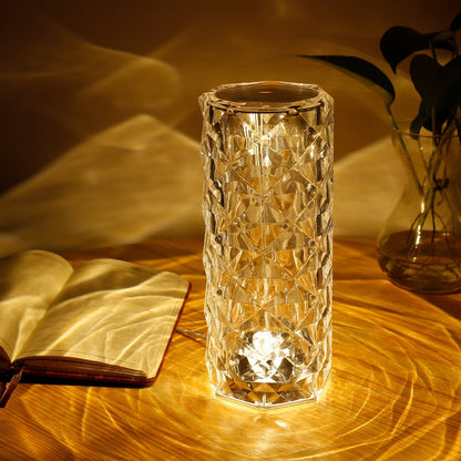 Rose Crystal Diamond Lamp