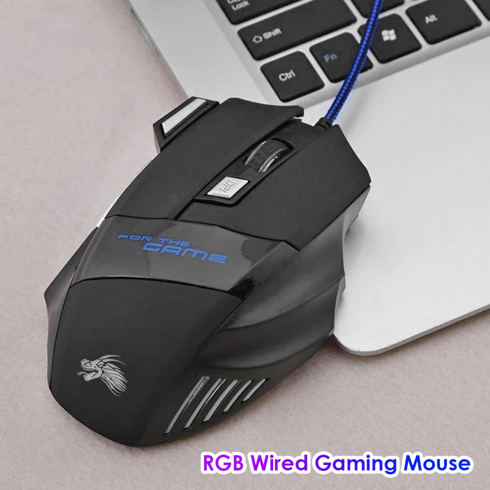 Souris de jeu ergonomique rétroéclairée RVB