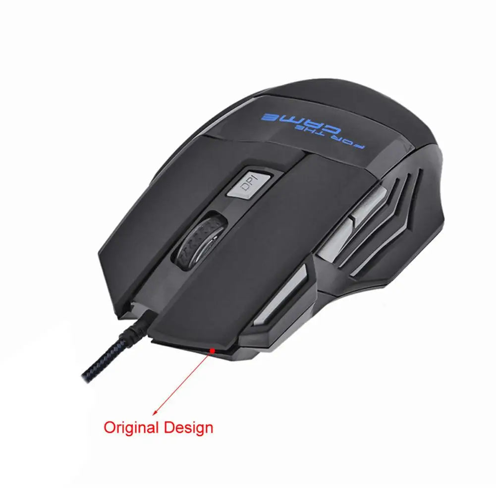 Souris de jeu ergonomique rétroéclairée RVB