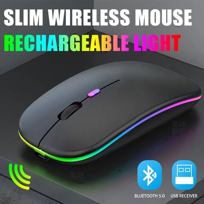 Souris Bluetooth sans fil fine et rechargeable par USB