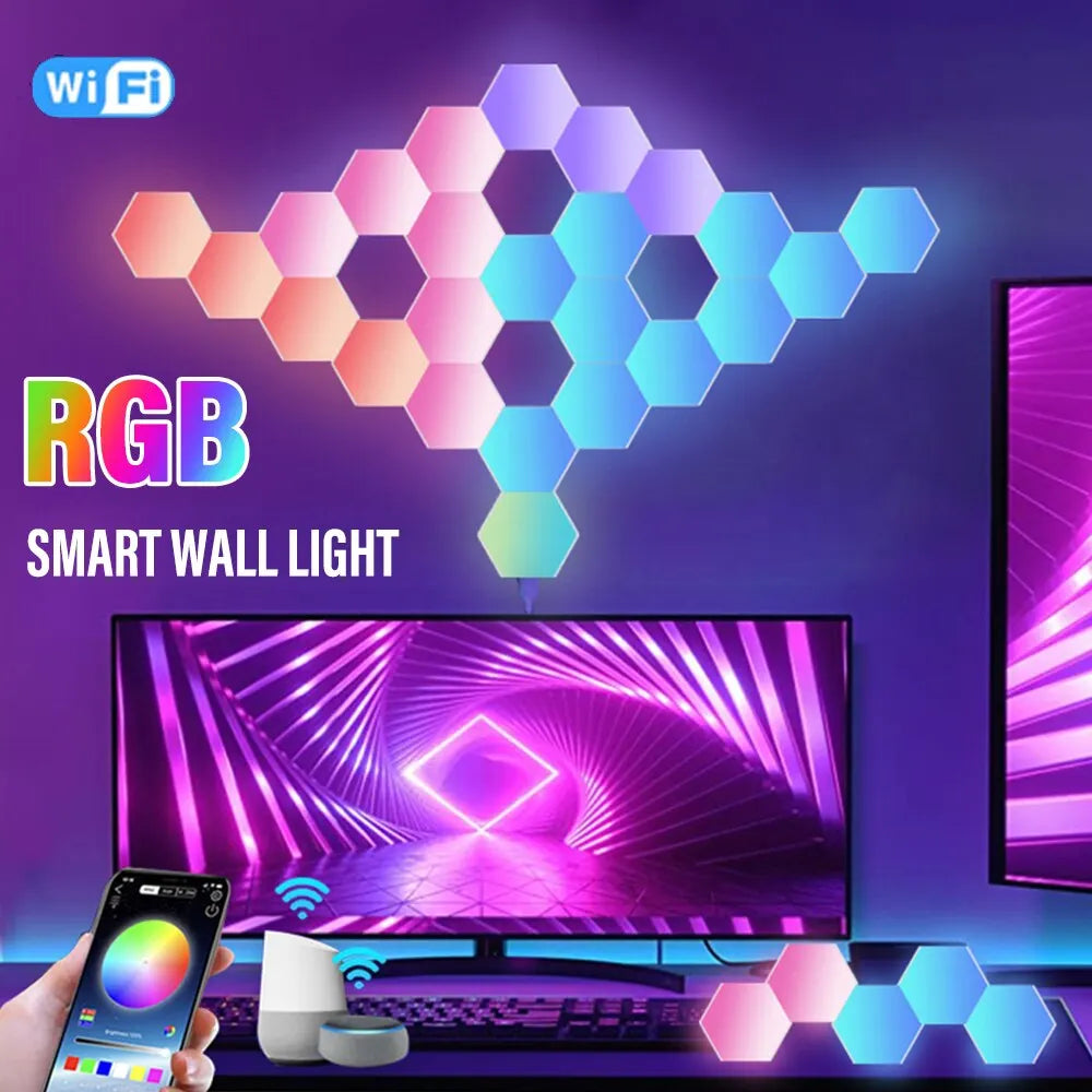 RGB Intelligent Hexagonal Wall Light