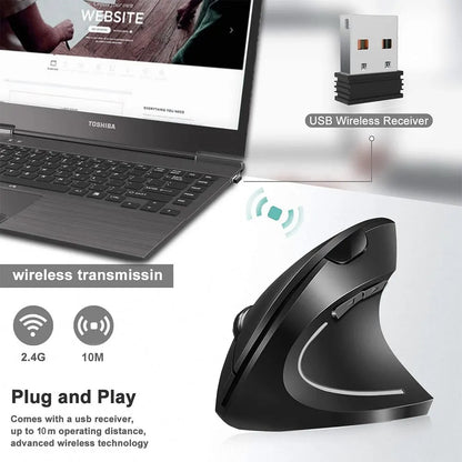 Souris ergonomique verticale sans fil 