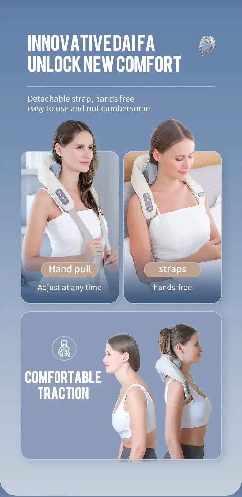 Neck And Back Massager with Heat