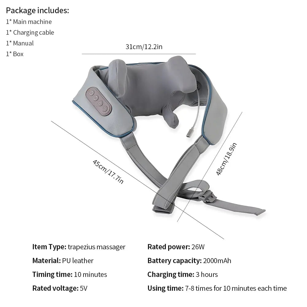 Neck And Back Massager with Heat