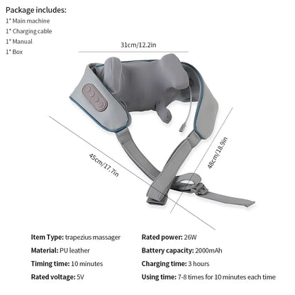 Neck And Back Massager with Heat