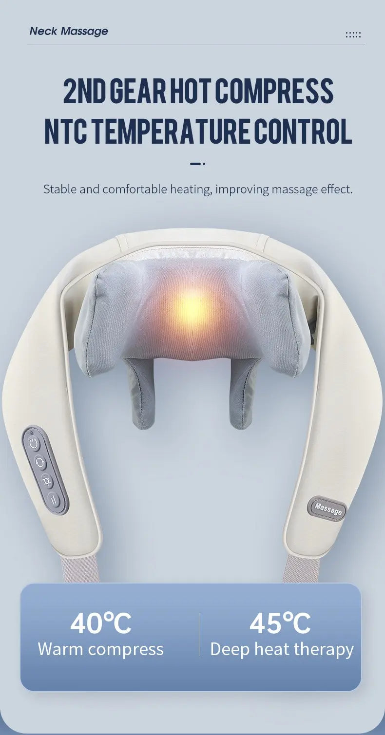 Neck And Back Massager with Heat