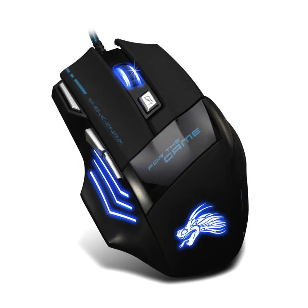 Souris de jeu ergonomique rétroéclairée RVB