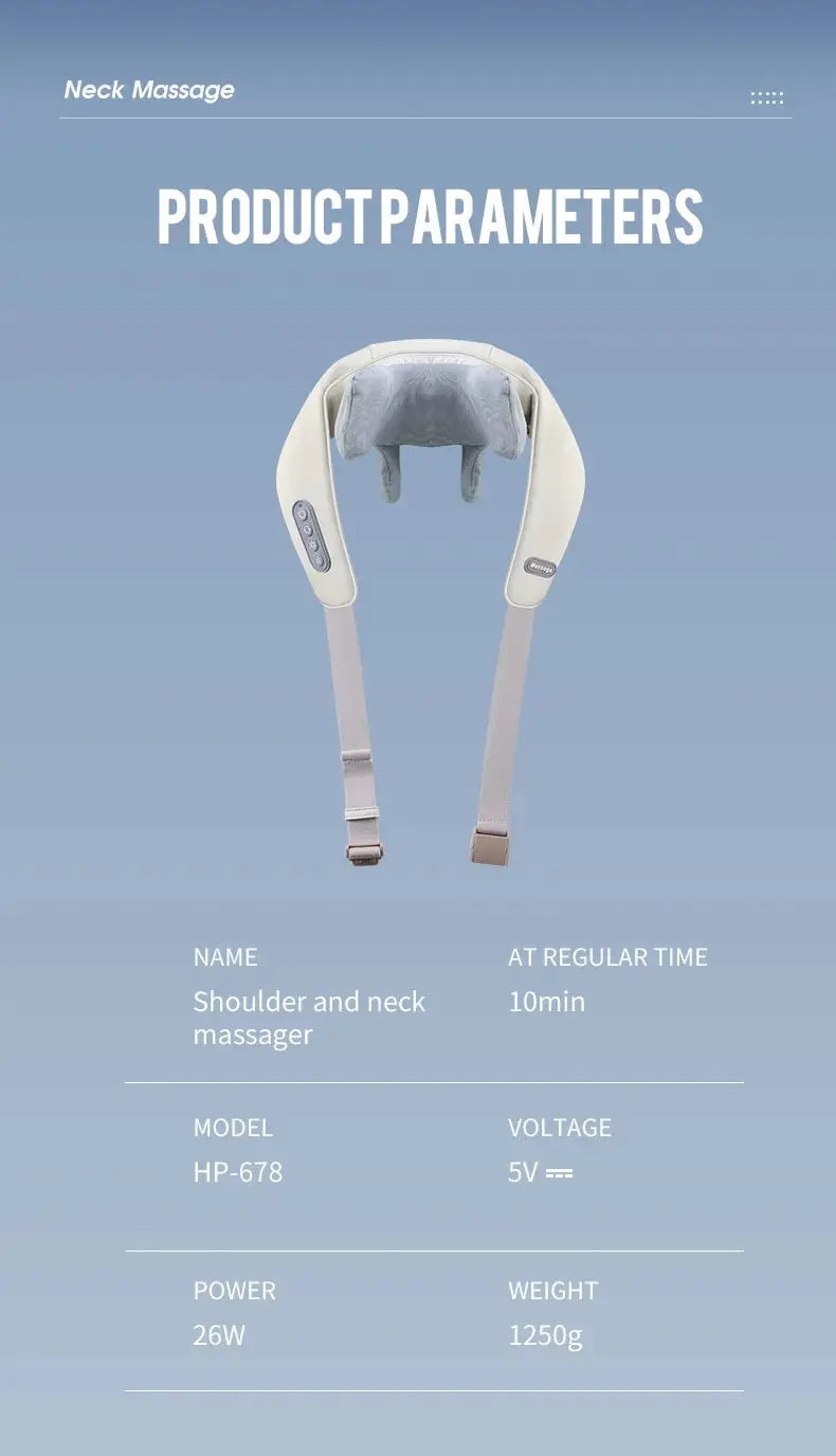 Neck And Back Massager with Heat