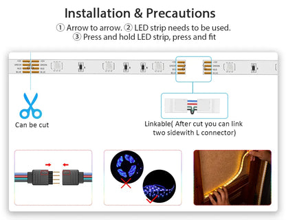 Bandes lumineuses LED RBG