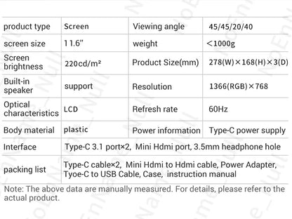 Portable Monitor LCD Display