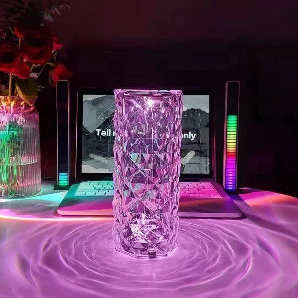 Lampe Diamant Cristal Rose 