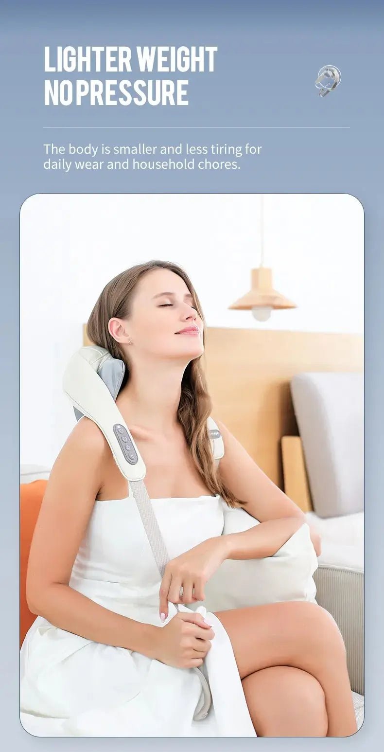 Neck And Back Massager with Heat - Techsuplife