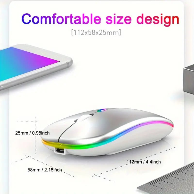 USB Rechargeable Slim Wireless Bluetooth Mouse - Techsuplife