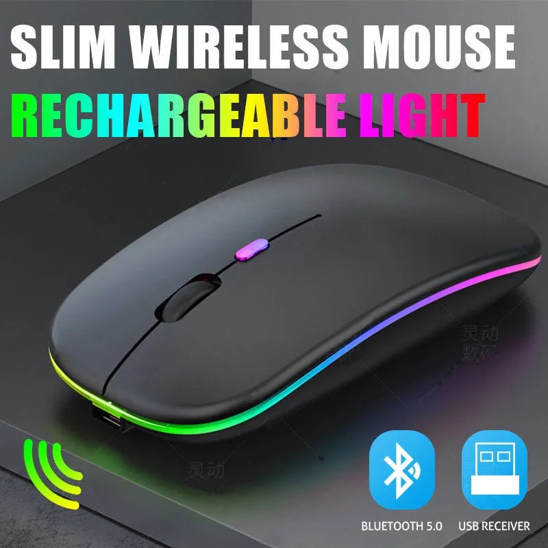 USB Rechargeable Slim Wireless Bluetooth Mouse - Techsuplife