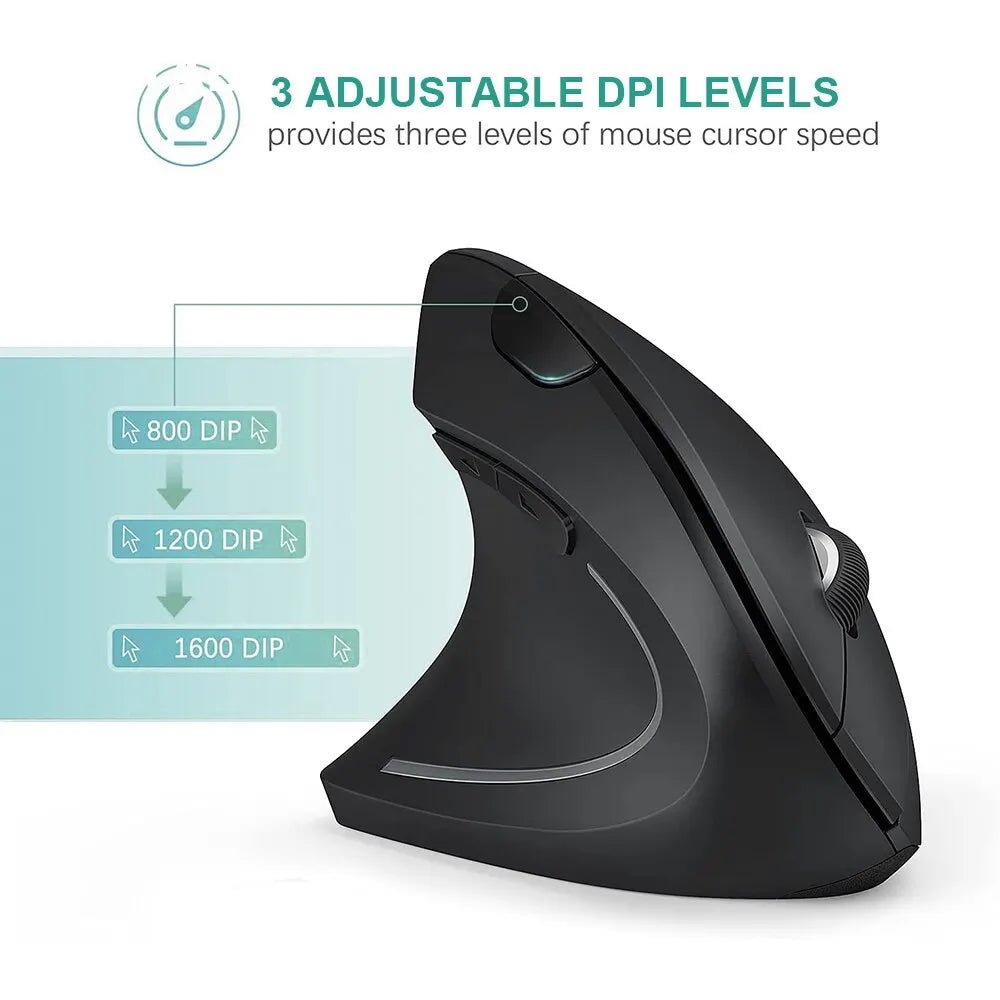 Wireless Vertical Ergonomic Mouse - Techsuplife