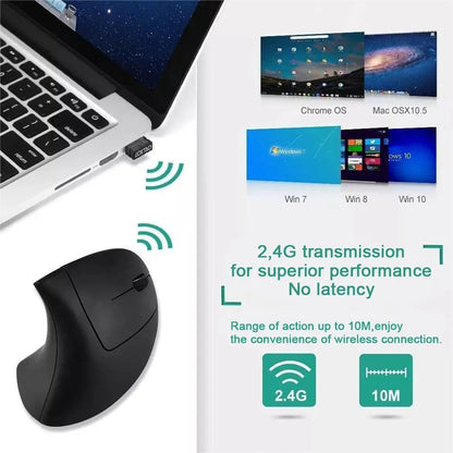 Wireless Vertical Ergonomic Mouse - Techsuplife